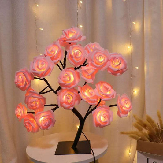 USB Rose Tree Night Light: 24 LEDs - DealNova