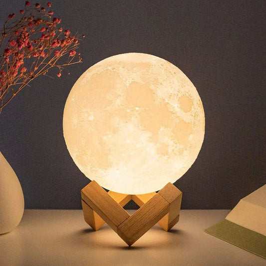 8cm Moon Lamp Night Light with Stand - DealNova