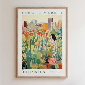Tucson Flower Market Wall Art Print - Romantic Botanical Poster