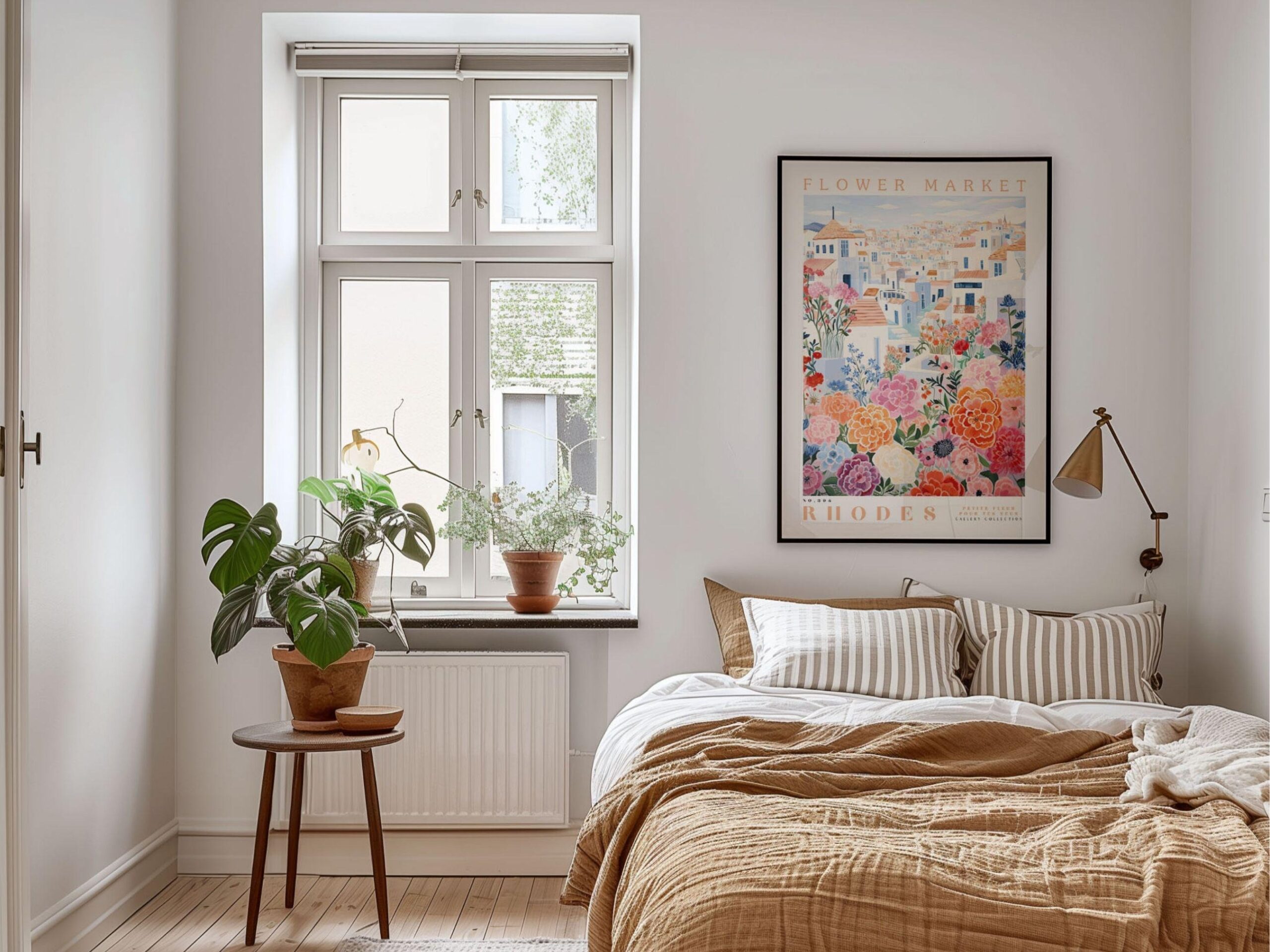 Rhodes Flower Market Wall Art Print - Greek Floral Poster - Image 3